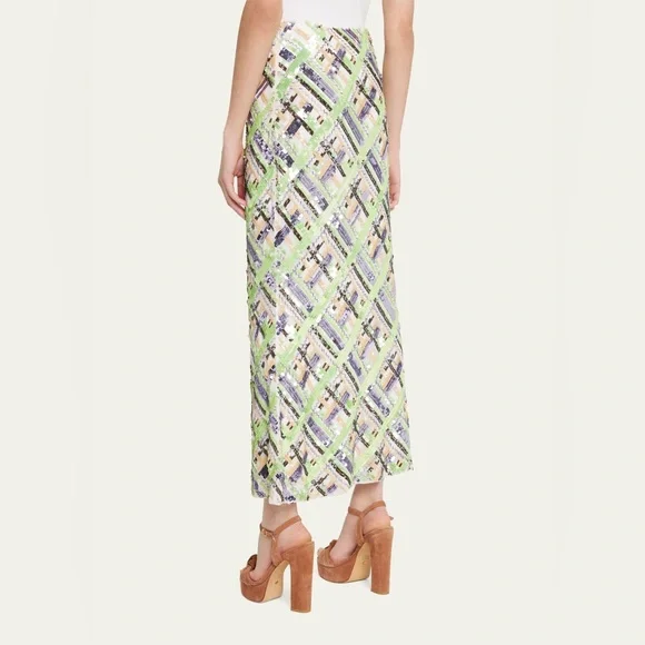 NWOT VERONICA BEARD Brent EMBELLISHED sequin midi skirt mermaid 2 - Picture 3 of 17